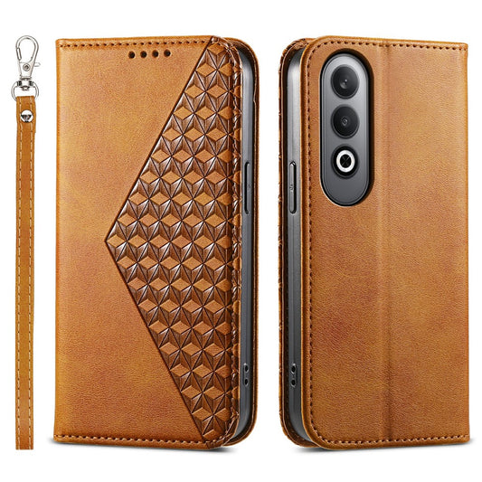 For Oppo K12 / OnePlus Nord CE4 5G Case Calf Texture PU Leather Phone Cover with Wallet - Yellow
