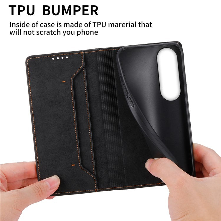 DF-05 For Oppo K12 / OnePlus Nord CE4 5G Case RFID Blocking PU Leather Wallet Phone Cover - Black