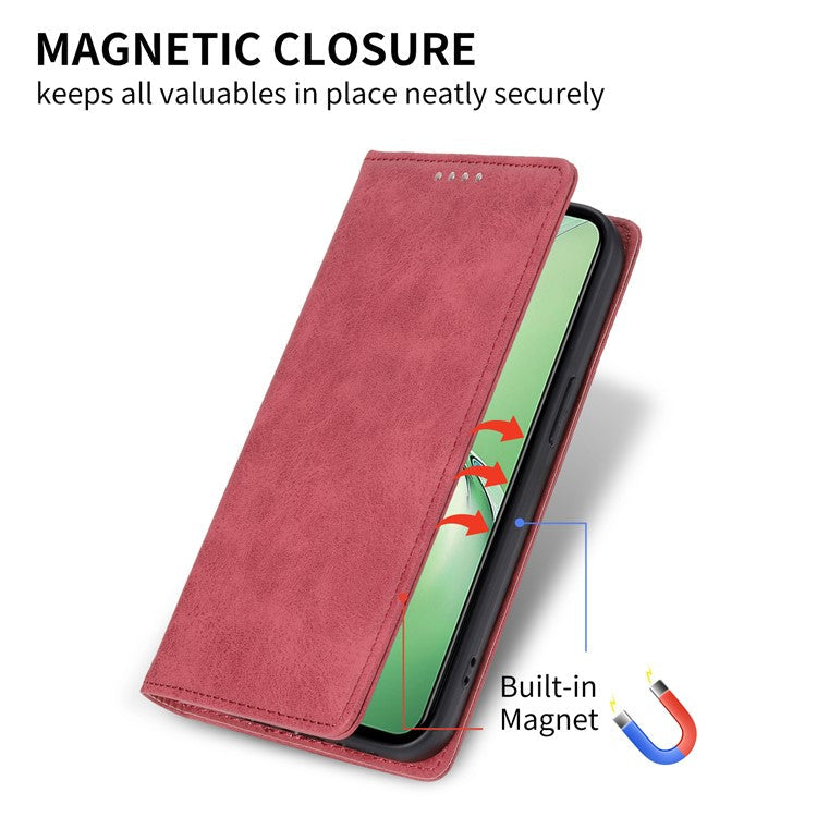 DF-05 For Oppo K12 / OnePlus Nord CE4 5G Case RFID Blocking PU Leather Wallet Phone Cover - Red