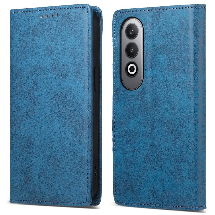 DF-05 For Oppo K12 / OnePlus Nord CE4 5G Case RFID Blocking PU Leather Wallet Phone Cover - Blue