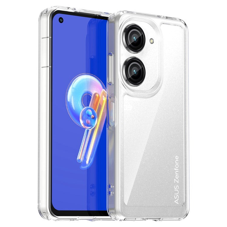 For Asus Zenfone 9 5G / 10 5G TPU + Acrylic Clear Back Phone Protective Case Anti-drop Anti-scratch Back Cover - Transparent