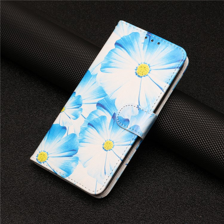 For Google Pixel 8a Case Leather Pattern Design Flip Wallet Phone Cover - Orchid