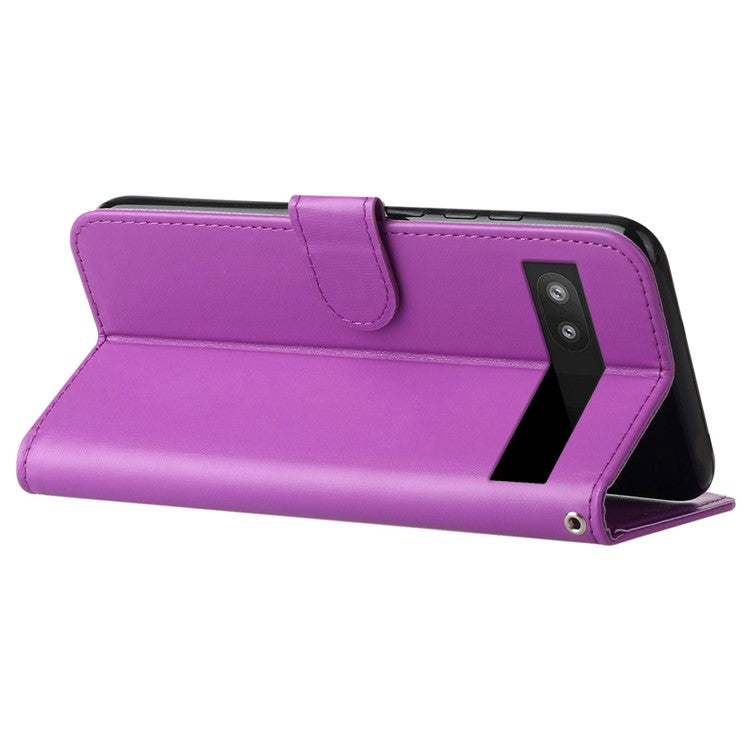 For Google Pixel 8a Case Wallet Style Flip Leather Phone Cover Card Holder - Purple