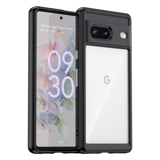 For Google Pixel 7 5G Stylish TPU + Acrylic Phone Protective Case Anti-scratch Back Cover - Black