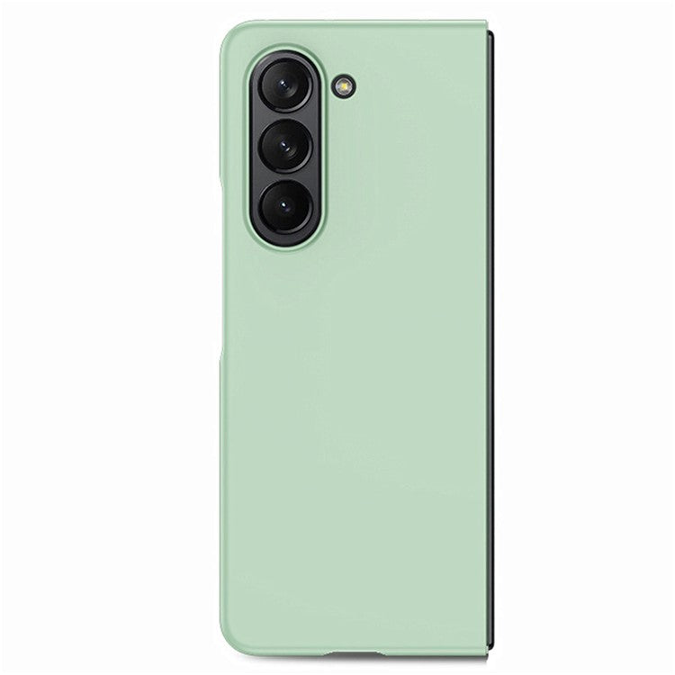 For Samsung Galaxy Z Fold6 5G Case Rubberized PC Phone Cover with Tempered Glass Film - Light Green