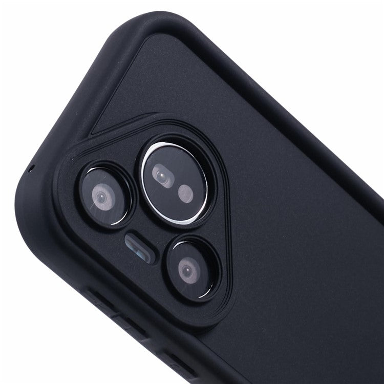 For Huawei Pura 70 Phone Case Thickened Anti-Scratch TPU Phone Cover - Black
