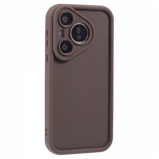 For Huawei Pura 70 Phone Case Thickened Anti-Scratch TPU Phone Cover - Brown