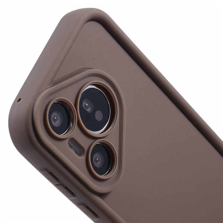 For Huawei Pura 70 Phone Case Thickened Anti-Scratch TPU Phone Cover - Brown