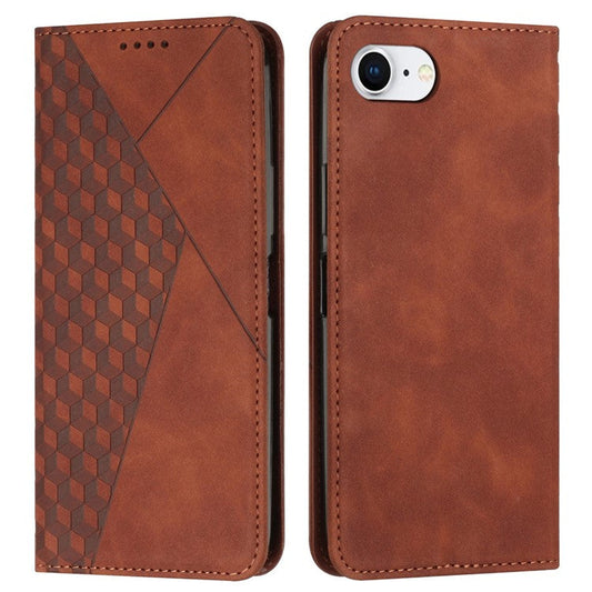 For iPhone 16e Wholesale Cell Phone Stand Case Magnetic Closure PU Leather Cover - Brown