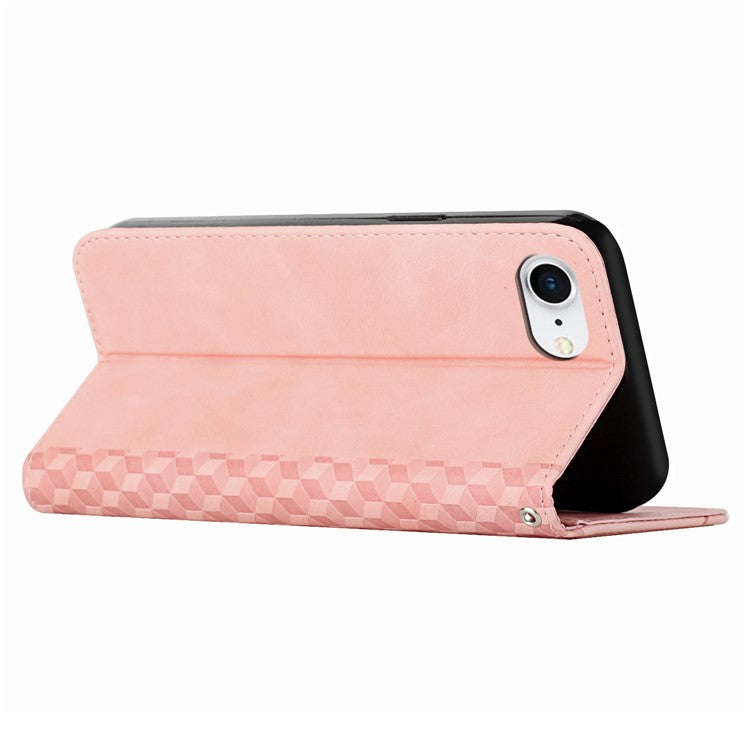 For iPhone 16e Wholesale Cell Phone Stand Case Magnetic Closure PU Leather Cover - Rose Gold