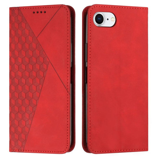 For iPhone 16e Wholesale Cell Phone Stand Case Magnetic Closure PU Leather Cover - Red