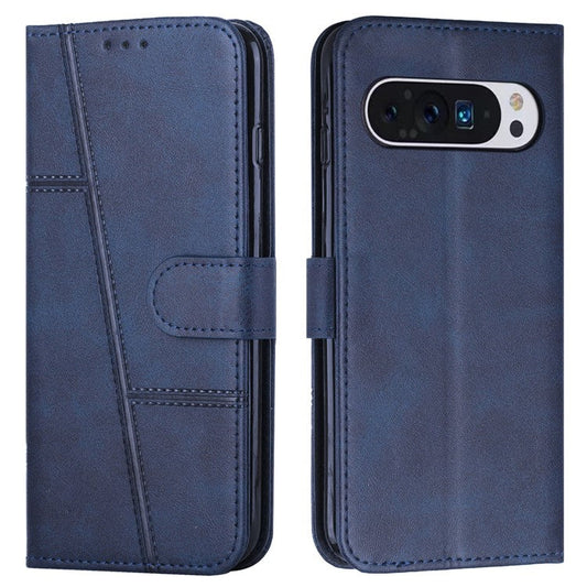 For Google Pixel 9 Pro XL Case Full Protection Card Slots Stand Leather Phone Cover - Sapphire