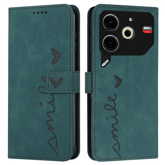 For TECNO Pova 6 Neo Wallet Case Folio PU Leather Phone Cover Card Slots - Green