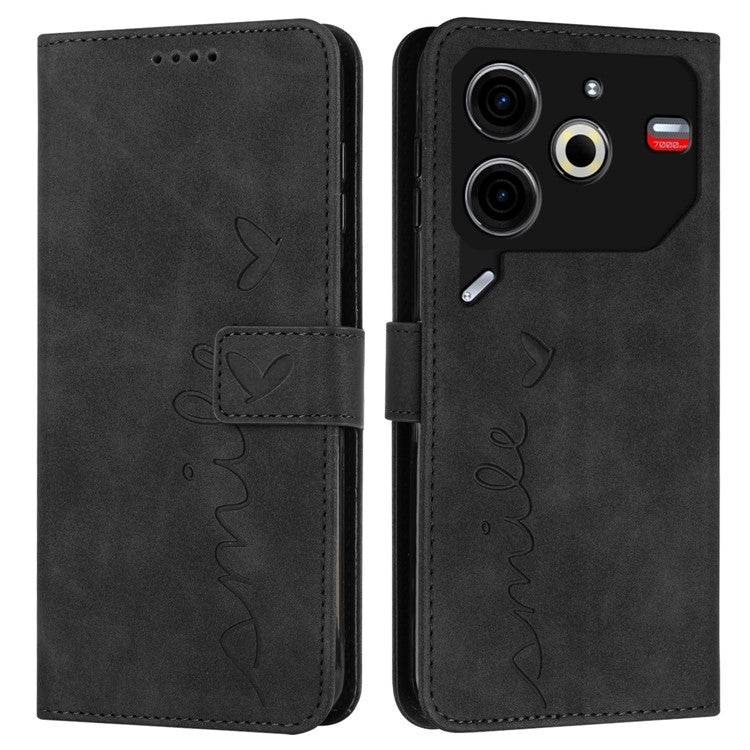 For TECNO Pova 6 Neo Wallet Case Folio PU Leather Phone Cover Card Slots - Black