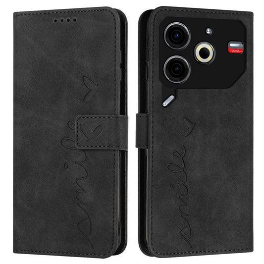 For TECNO Pova 6 Neo Wallet Case Folio PU Leather Phone Cover Card Slots - Black