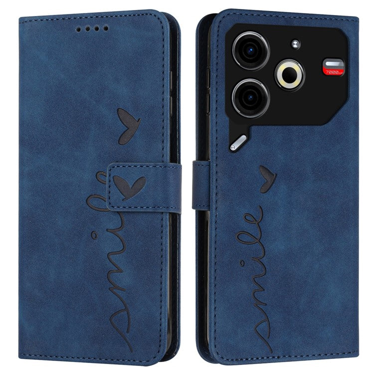 For TECNO Pova 6 Neo Wallet Case Folio PU Leather Phone Cover Card Slots - Sapphire