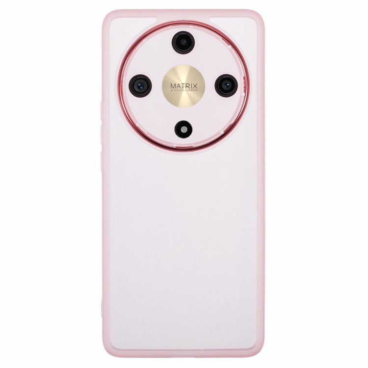 DKSM Series For Honor Magic5 Lite 5G / X9a 5G / X40 5G Case Flexible TPU Phone Cover Camera Protection - Transparent Pink