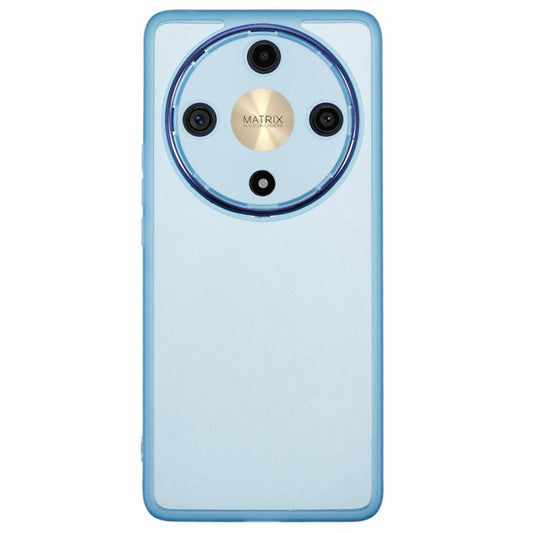 DKSM Series For Honor Magic5 Lite 5G / X9a 5G / X40 5G Case Flexible TPU Phone Cover Camera Protection - Transparent Cyan