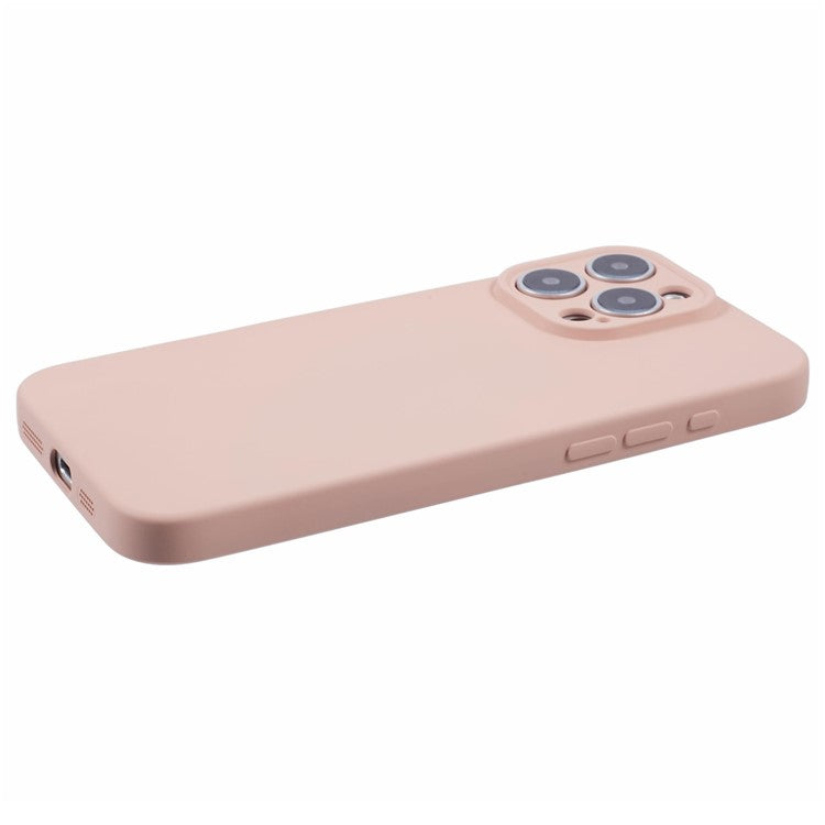 For iPhone 16 Pro Case TPU Back Soft Anti-Scratch Fiber Lining Phone Cover - Pink