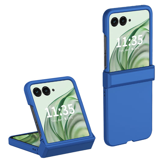 For Motorola Razr 50 Ultra 5G Case Hinge Protection Skin-touch PC Phone Cover - Blue