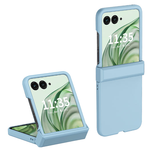For Motorola Razr 50 Ultra 5G Case Hinge Protection Skin-touch PC Phone Cover - Sky Blue