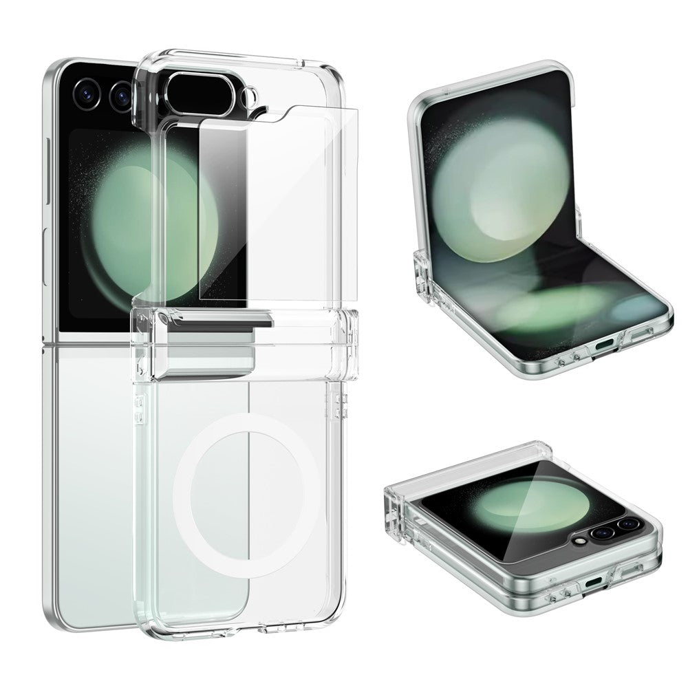 For Samsung Galaxy Z Flip7 FE 5G / Z Flip6 5G Magnetic Clear Case TPU+PC Airbag Protective Phone Cover