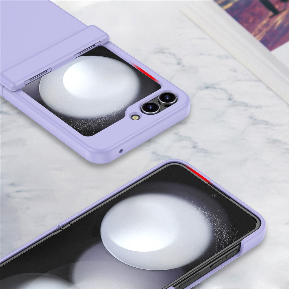 For Samsung Galaxy Z Flip7 FE 5G / Z Flip6 5G Case Hinge Protection TPU+PC Phone Cover - Light Purple