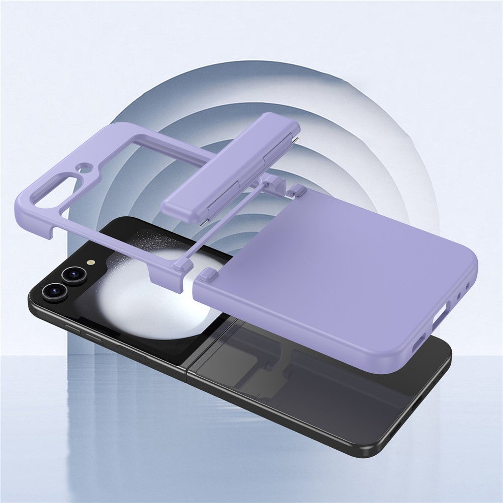 For Samsung Galaxy Z Flip7 FE 5G / Z Flip6 5G Case Hinge Protection TPU+PC Phone Cover - Light Purple