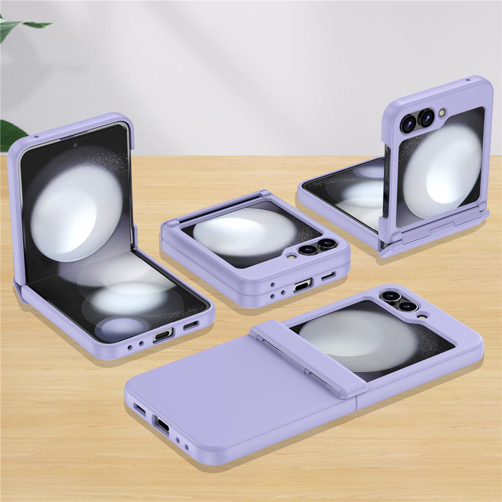 For Samsung Galaxy Z Flip7 FE 5G / Z Flip6 5G Case Hinge Protection TPU+PC Phone Cover - Light Purple