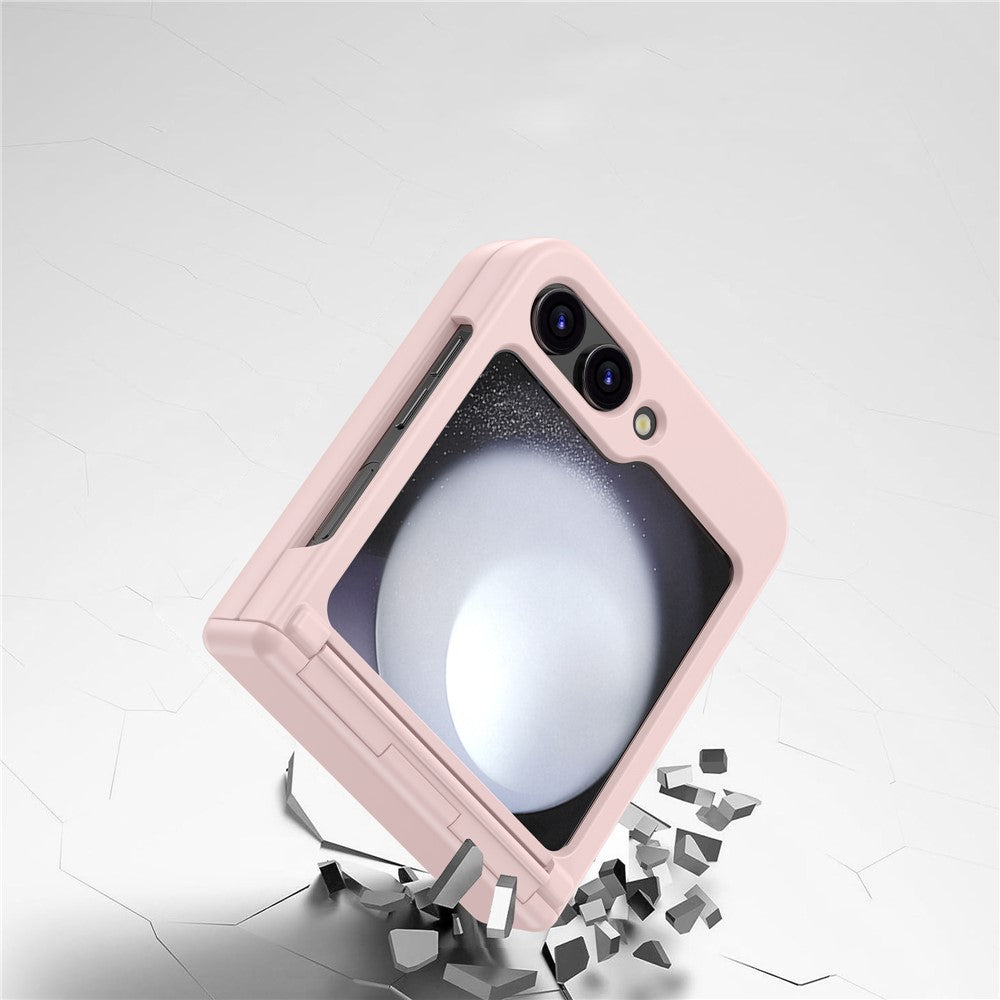 For Samsung Galaxy Z Flip7 FE 5G / Z Flip6 5G Case Hinge Protection TPU+PC Phone Cover - Pink