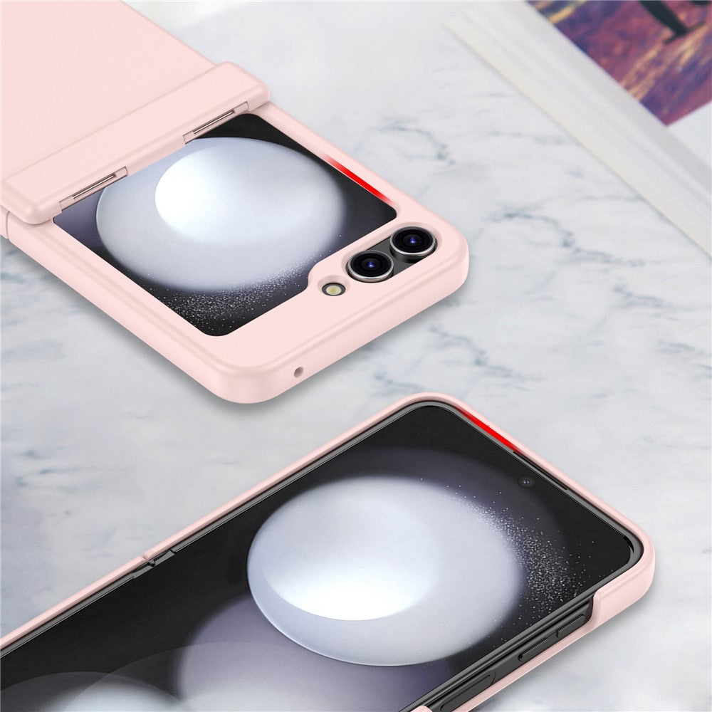 For Samsung Galaxy Z Flip7 FE 5G / Z Flip6 5G Case Hinge Protection TPU+PC Phone Cover - Pink