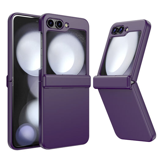 For Samsung Galaxy Z Flip7 FE 5G / Z Flip6 5G Case Hinge Protection TPU+PC Phone Cover - Dark Purple