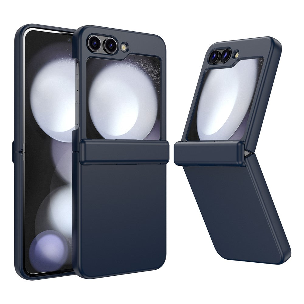 For Samsung Galaxy Z Flip7 FE 5G / Z Flip6 5G Case Hinge Protection TPU+PC Phone Cover - Dark Blue