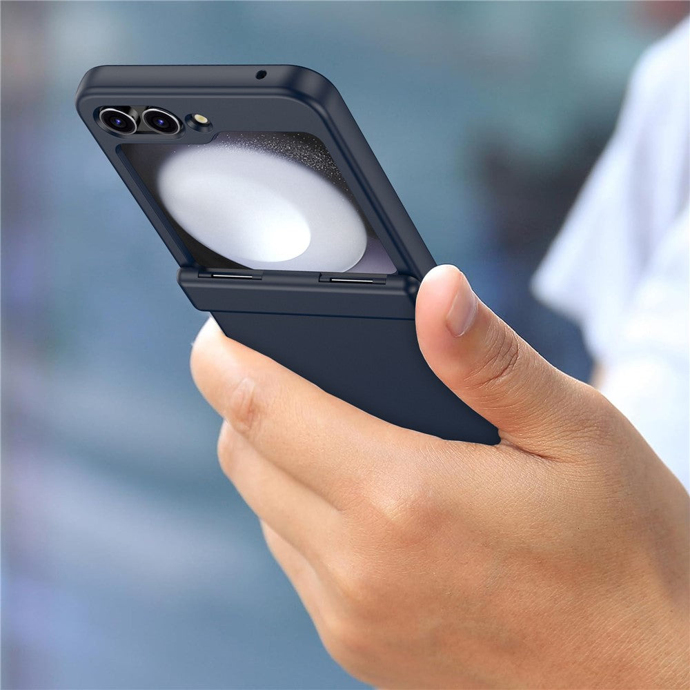 For Samsung Galaxy Z Flip7 FE 5G / Z Flip6 5G Case Hinge Protection TPU+PC Phone Cover - Dark Blue