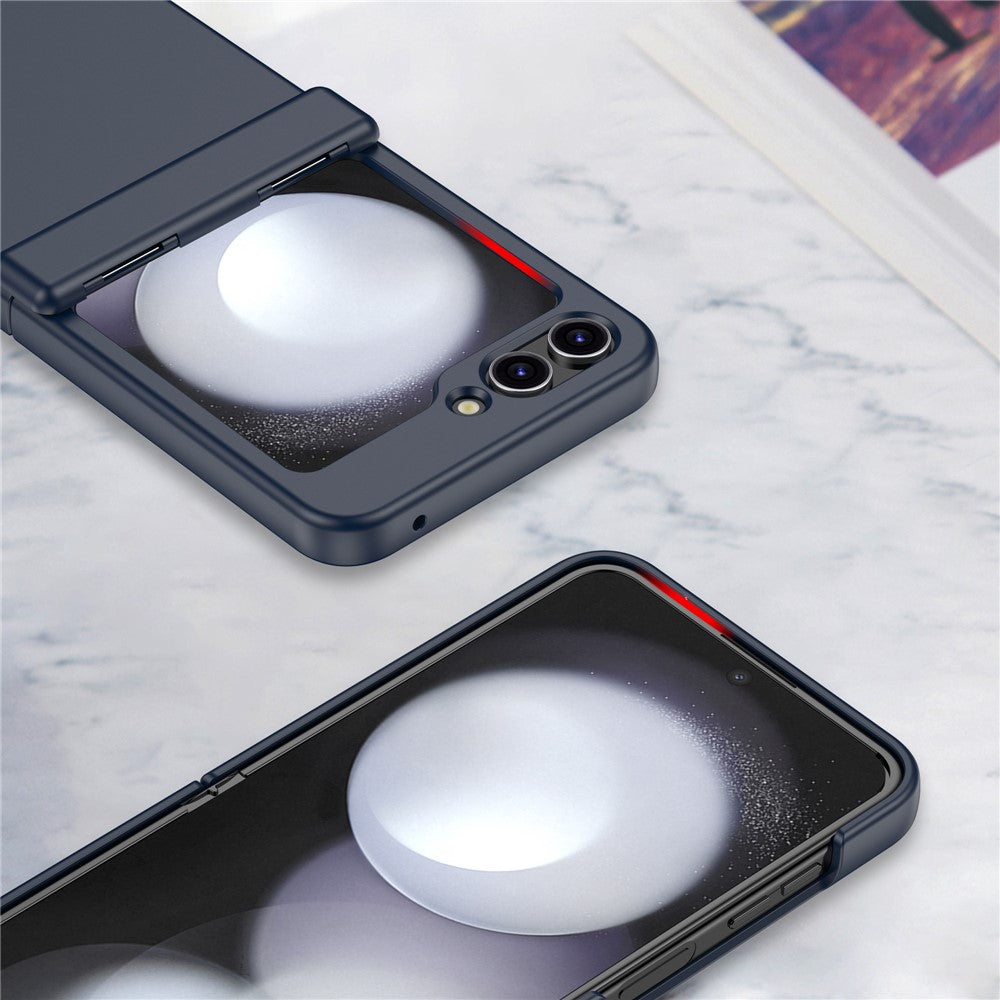 For Samsung Galaxy Z Flip7 FE 5G / Z Flip6 5G Case Hinge Protection TPU+PC Phone Cover - Dark Blue