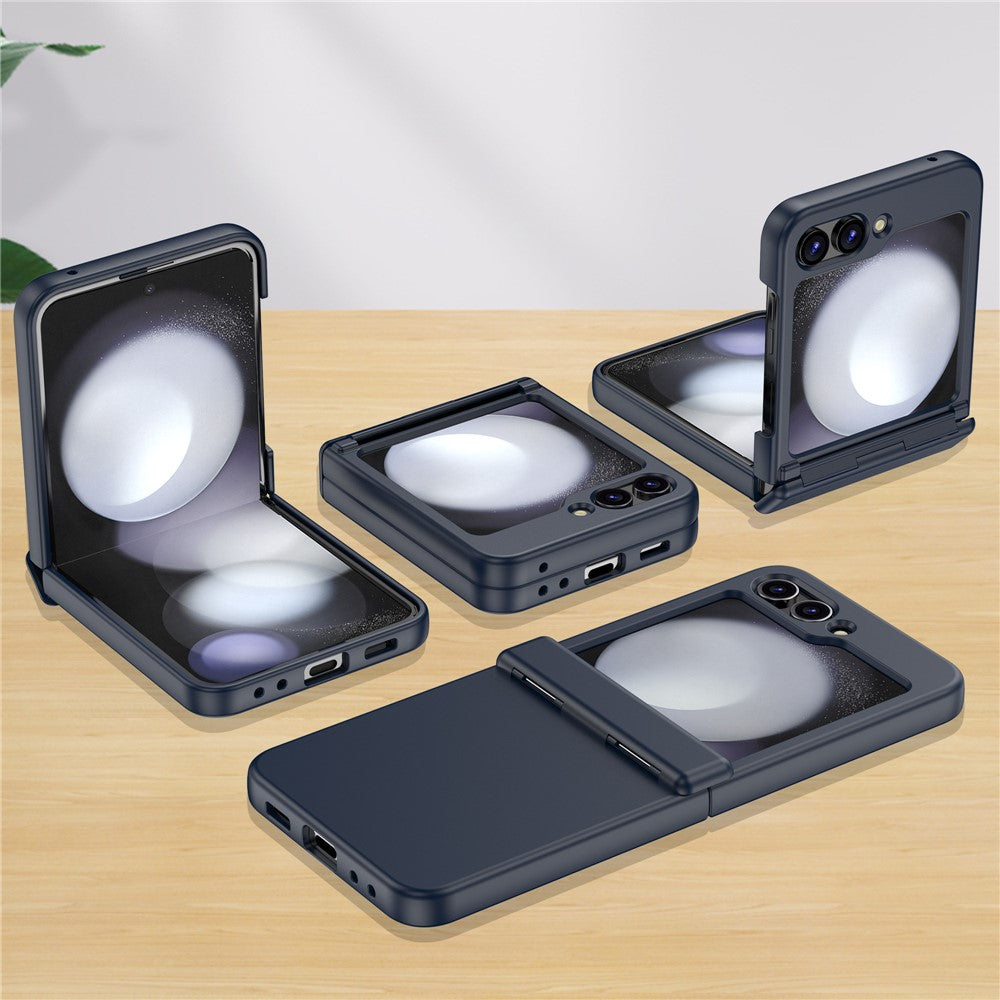 For Samsung Galaxy Z Flip7 FE 5G / Z Flip6 5G Case Hinge Protection TPU+PC Phone Cover - Dark Blue