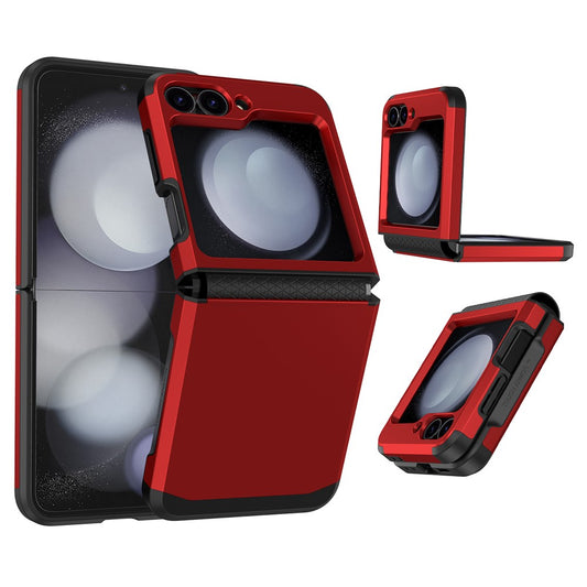 For Samsung Galaxy Z Flip7 FE 5G / Z Flip6 5G Case TPU+PC Phone Cover with Hinge Protection - Red