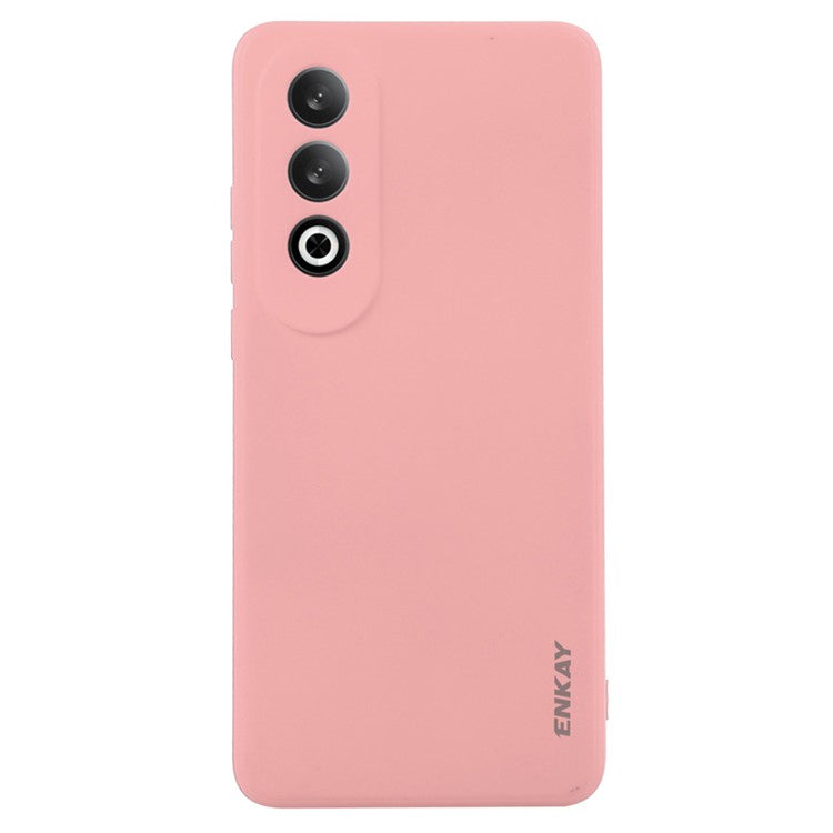 ENKAY HAT PRINCE For OnePlus Nord CE4 5G Case Straight Edge Liquid Silicone Phone Cover - Pink