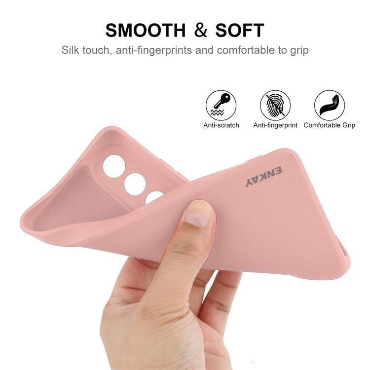 ENKAY HAT PRINCE For OnePlus Nord CE4 5G Case Straight Edge Liquid Silicone Phone Cover - Light Green