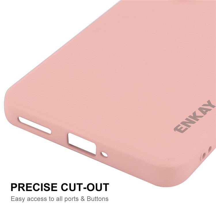 ENKAY HAT PRINCE For OnePlus Nord CE4 5G Case Straight Edge Liquid Silicone Phone Cover - Light Green