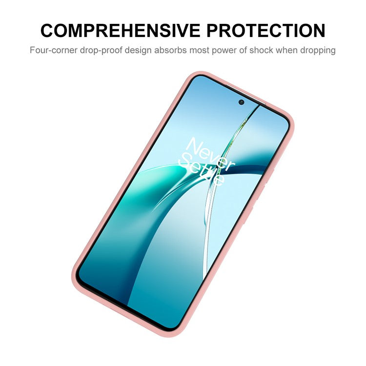 ENKAY HAT PRINCE For OnePlus Nord CE4 5G Case Straight Edge Liquid Silicone Phone Cover - Black