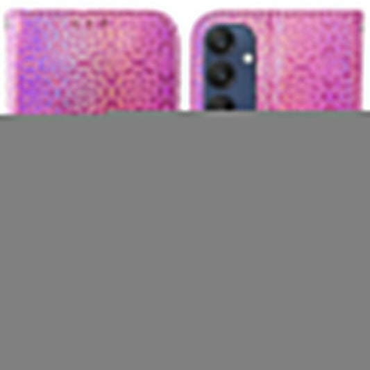 For Samsung Galaxy M35 5G Case Dazzling Flower Leather Phone Cover with Stand - Pink