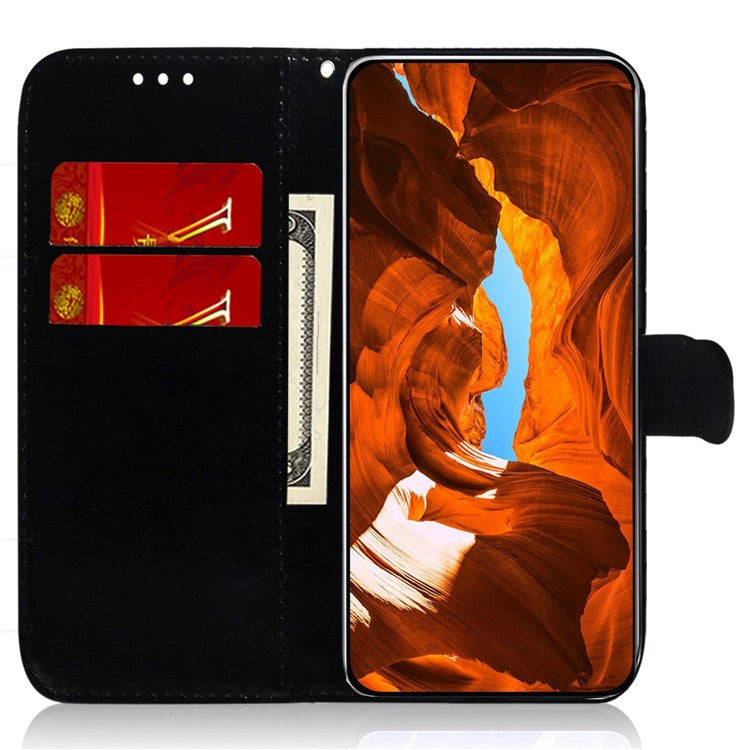 For Samsung Galaxy M35 5G Case Dazzling Flower Leather Phone Cover with Stand - Grey
