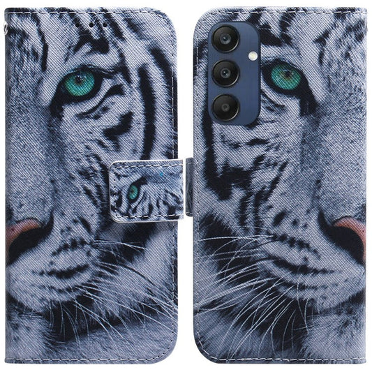For Samsung Galaxy M35 5G Case Pattern Print Leather Wallet Phone Cover - Tiger