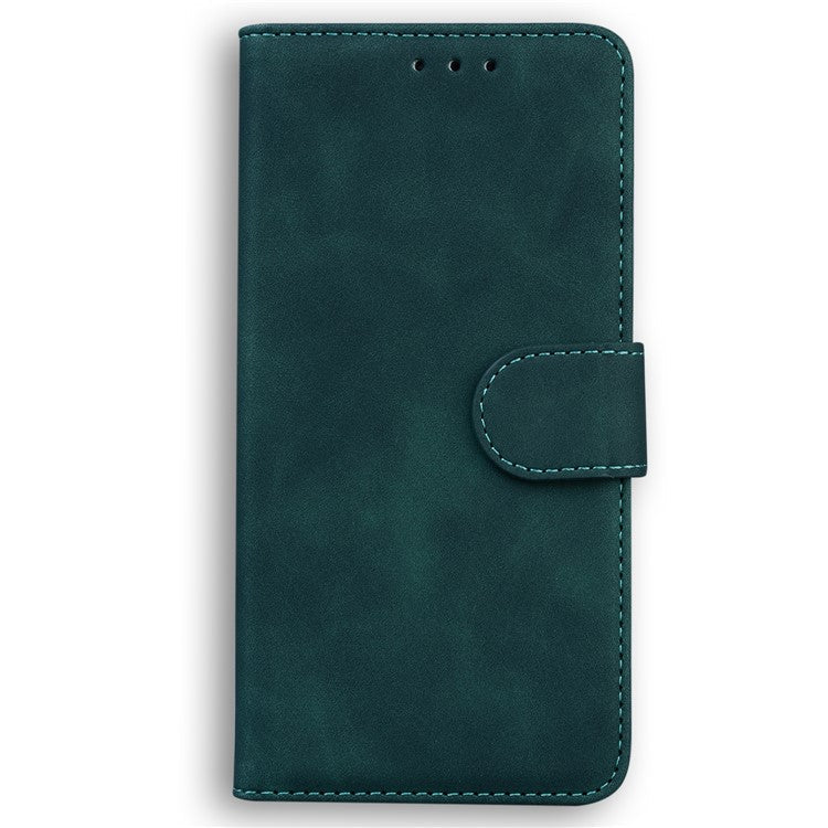 For Samsung Galaxy M35 5G Wallet Phone Case Solid Color Leather Flip Cover - Green