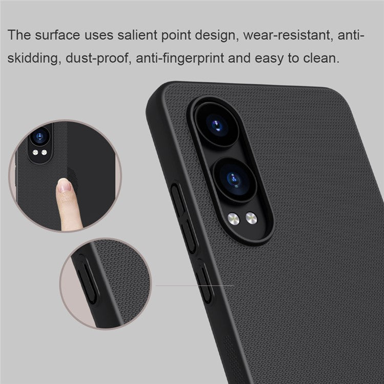 NILLKIN Frosted Shield Phone Case for OnePlus Nord CE4 Lite 5G / Oppo K12x 5G (China) Hard PC Back Cover - Blue