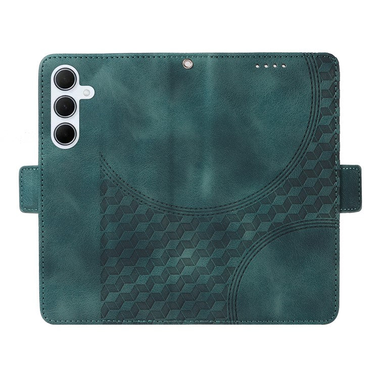 For Samsung Galaxy M35 5G Case Rhombus Starry PU Leather Phone Wallet Cover - Green