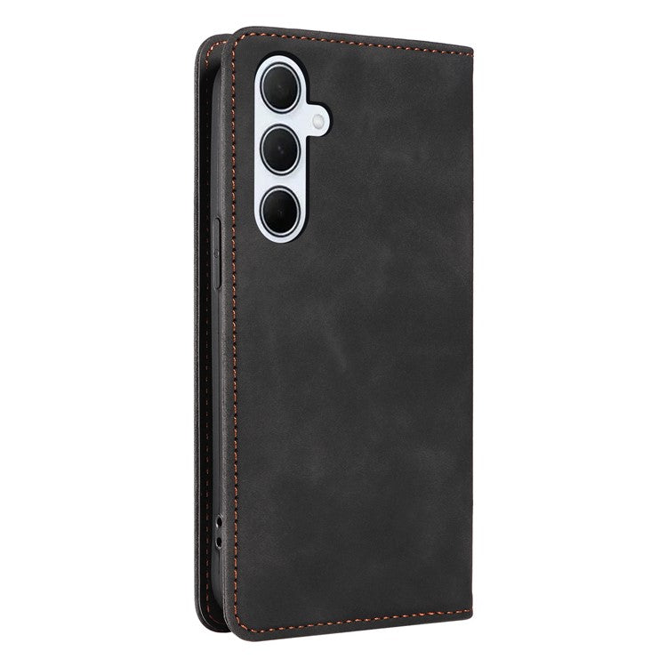 BETOPNICE 003 For Samsung Galaxy M35 5G Leather Case RFID Blocking Wallet Phone Cover - Black