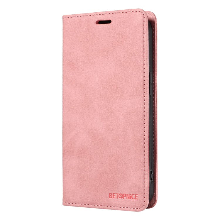 BETOPNICE 003 For Samsung Galaxy M35 5G Leather Case RFID Blocking Wallet Phone Cover - Pink