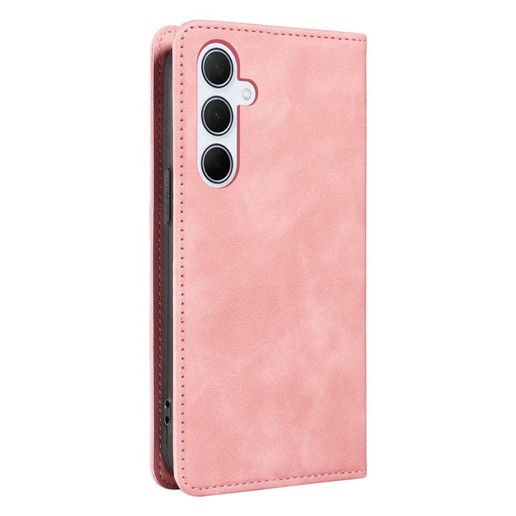 BETOPNICE 003 For Samsung Galaxy M35 5G Leather Case RFID Blocking Wallet Phone Cover - Pink